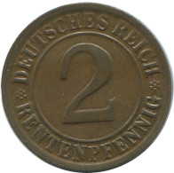 2 RENTENPFENNIG 1923 G DEUTSCHLAND Münze GERMANY #AE290.D - 2 Rentenpfennig & 2 Reichspfennig