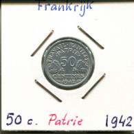 50 CENTIMES 1942 FRANKREICH FRANCE Französisch Münze Französisch State #AM229.D - 50 Centimes