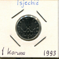 1 KORUNA 1993 TSCHECHIEN CZECH REPUBLIC Münze #AP737.2.D - Tchéquie