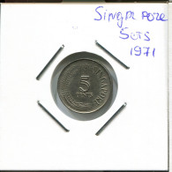 5 CENTS 1977 SINGAPUR SINGAPORE Münze #AR817.D - Singapur