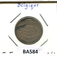 5 FRANCS 1961 Französisch Text BELGIEN BELGIUM Münze #BA584.D - 5 Frank