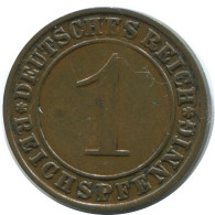 1 REICHSPFENNIG 1929 D DEUTSCHLAND Münze GERMANY #AE196.D - 1 Rentenpfennig & 1 Reichspfennig