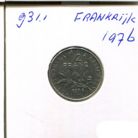 1/2 FRANC 1976 FRANKREICH FRANCE Französisch Münze #AN243.D - 1/2 Franc