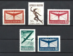 Argentina 1940 Airmail Stylized Airplane Complete Set MLH MH See Scans - Ongebruikt