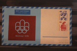 Deutschland 1976; Luftpostleichtbrief "Montreal 1976"; Wertstempel Unfallverhütung - Privé Briefomslagen - Ongebruikt