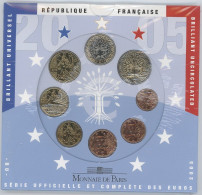 EUROS -FRANCE -2005-BU - SERIE SOUS BLISTER.  PORT LETTRE SUIVIE  COMPRIS . - France