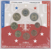 EUROS -FRANCE -2010-BU - SERIE SOUS BLISTER.  PORT LETTRE SUIVIE  COMPRIS . - France