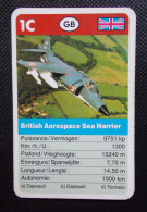 Trading Card - ( 6 X 9,2 Cm ) - Avion / Plane - British Aerospace Sea Harrier - Grande Bretagne - N°1C - Auto & Verkehr