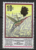 Trinidad And Tobago 1969  MiNr. 232 Birds Green Hermit 1v  Used  0.30 € - Kolibries