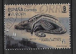 2022 Espana Europa Europe CEPT Dragon Draak - Used Stamps