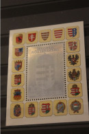 Ungarn 1991; Hologramm Block "Neues Staatswappen"; MiNr. 218 A; Rückseite Schwarze Nummer; MNH - Hologramas