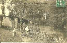 91 MONTGERON LE LAVOIR SUR L YERRES LES HOMMES SONT A LA PECHE - Montgeron