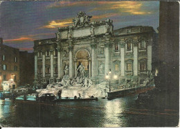 Roma (Lazio) Fontana Di Trevi Notturno, Trevi's Fountain By Night, Fontaine De Trevi La Nuit, Auto D'Epoca, Old Cars - Fontana Di Trevi