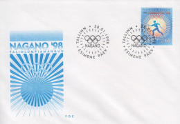 Enveloppe  FDC  1er  Jour   ESTONIE   Jeux  Olympiques  De  NAGANO   1998 - Invierno 1998: Nagano