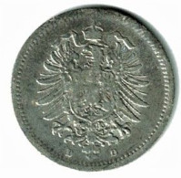 ALLEMAGNE / 20 PFENNIG / 1875 D/ ARGENT / ETAT SUP - 20 Pfennig