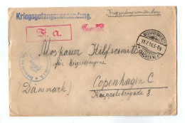 TB 4178 - LSC - Franchise Militaire - Prisonnier Russe à BISCHOFSWARDA ( Allemagne ) Pour COPENHAGUE ( Danemark ) - Brieven En Documenten