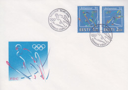 Enveloppe  FDC  1er  Jour   ESTONIE   Jeux   Olympiques   De   LILLEHAMMER    1994 - Winter 1994: Lillehammer