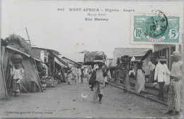 C. P. A. : West Africa : NIGERIA : Lagos, Massey Street, Animé, Timbre En 1910 - Nigeria