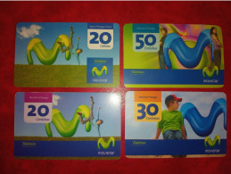 NICARAGUA, MOVISTAR CENTRAL AMÉRICA: 4 DIFFERENT PHONECARDS - Costa Rica