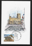 Delcampe - CHESS Italy 1993, Marostica - Double Chess Cancel (front-back) On Commemorative Postcard - Schach