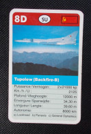 Trading Card - ( 6 X 9,2 Cm ) Avion / Plane - Tupolew (Blackfire-B) - URSS - N°8D - Auto & Verkehr