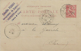 BRETIGNY Sur ORGE - Entreprise De Maçonnerie  Camille Fedon - Courrier Adressé à La GUERCHE ( Ets DAUMY ) En 1904 - Bretigny Sur Orge