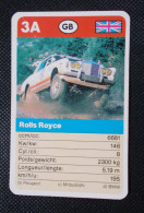 Trading Cards - ( 6 X 9,2 Cm ) Voiture De Rallye / Ralye's Car - Rolls Royce - Grande Bretagne - N°3A - Motoren