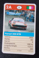 Trading Cards - ( 6 X 9,2 Cm ) Voiture De Rallye / Ralye's Car - Ferrari 308 GTB - Italie - N°2A - Engine