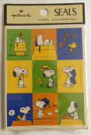 POCHETTE 5 - DE 4 FEUILLES D'AUTOCOLLANTS HALLMARK SNOOPY PEANUTS Années 80 Autocollant - Autocollants