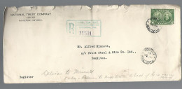 58055) Canada Registered Hamilton Postmark Cancel 1929 - Aangetekend