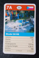 Trading Cards - ( 6 X 9,2 Cm ) Voiture De Rallye / Ralye's Car - Skoda 130 RS - République Tchèque - N°7A - Auto & Verkehr