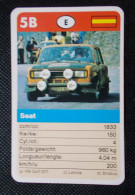 Trading Cards - ( 6 X 9,2 Cm ) Voiture De Rallye / Ralye's Car - Seat - Espagne - N°5B - Motores