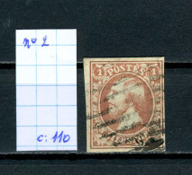Luxembourg  N° 2 - 1852 Guillermo III