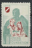 LETTLAND Latvia GOPPERS FOUNDATION Pfadfinder Reklamemarke VIGNETTE CINDERELLA SCOUTS SCOUTING BOY SCOUTS - Unused Stamps