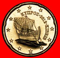 * GREECE (2008-2022): CYPRUS  20 CENT 2012 NORDIC GOLD UNC MINT LUSTRE! UNCOMMON YEAR!  LOW START  NO RESERVE! - Chypre