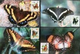 VENDA, 1990, Butterflies,  Mint Maxicards, Nr(s.) 90-93 - Venda