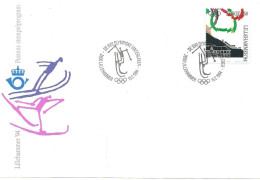 Norway Norge 1994 Winter Olympics, Lillehammer - Flags Mi 1148   Downhill Free Style Lillehammer 15.2.94 - Lettres & Documents