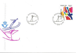 Norway Norge 1994 Winter Olympics, Lillehammer - Flags Mi 1145   Downhill Biathlon Lillehammer 18.2.94 - Lettres & Documents