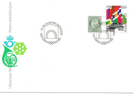 Norway Norge 1993 Winter Olympics, Lillehammer - Flags Mi 1105 On Specialcover - Special Cancellation Gjøvik 6.6.93 - Briefe U. Dokumente