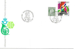 Norway Norge 1993 Winter Olympics, Lillehammer - Flags Mi 1105  Special Cover - Special Cancellation Lillehammer 17.7.93 - Lettres & Documents