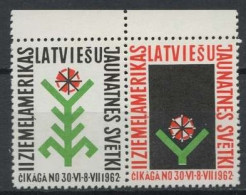  Latvia  1962, Copera Fonds, Exile, Pairs  Pfadfinder Reklamemarke VIGNETTE CINDERELLA SCOUTS SCOUTING - Ongebruikt