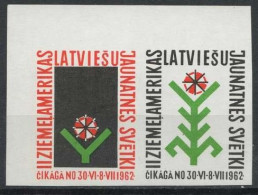 IMPERF Latvia  1962, Copera Fonds, Exile, Pairs  Pfadfinder Reklamemarke VIGNETTE CINDERELLA SCOUTS SCOUTING - Ungebraucht