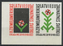 IMPERF Latvia  1962, Copera Fonds, Exile, Pairs  Pfadfinder Reklamemarke VIGNETTE CINDERELLA SCOUTS SCOUTING - Ongebruikt
