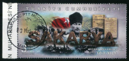 Türkiye 2021 Mi 4666 Battle Of Sakarya, Centenary | ATATÜRK, Flag, Map, Pitched Battle, Horse | Left Top Corner - Gebraucht