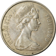 Monnaie, Fiji, Elizabeth II, 10 Cents, 1969, TTB, Copper-nickel, KM:30 - Figi