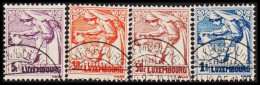 1924. LUXEMBOURG. TUBERCULOSIS AND CANCER Nurses . Complete Set With 4 Stamps Surcharged ... (Michel 157-160) - JF532643 - Gebruikt