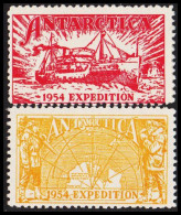 1954. AUSTRALIAN ANTARCTIC TERRITORY. ANTARCTICA EXPEDITION 1954. 2 Stamps Never Hinged. Unusual.  - JF532903 - Unused Stamps