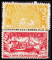 1954. AUSTRALIAN ANTARCTIC TERRITORY. ANTARCTICA EXPEDITION 1954. 2 Stamps Never Hinged. Unusual.  - JF532904 - Unused Stamps