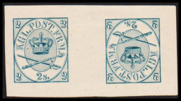 1886. Official Reprint. Large Oval Type. 2 Sk. Tête Bêche Pair. (Michel 11 ND) - JF532963 - Nuevos