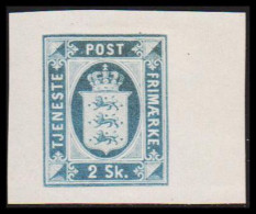 1886. Official Reprint. Official Stamps. 2 Sk. Blue  (Michel D 1 ND) - JF532968 - Servizio